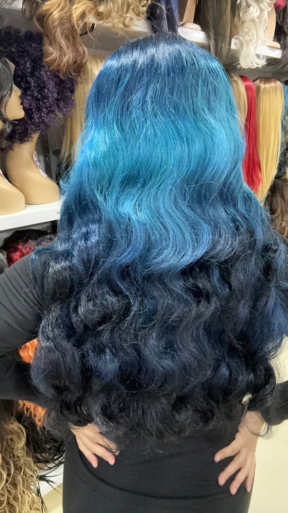 #251 Sapphire - Middle Part Lace Front Wig - 1B/BLUE
