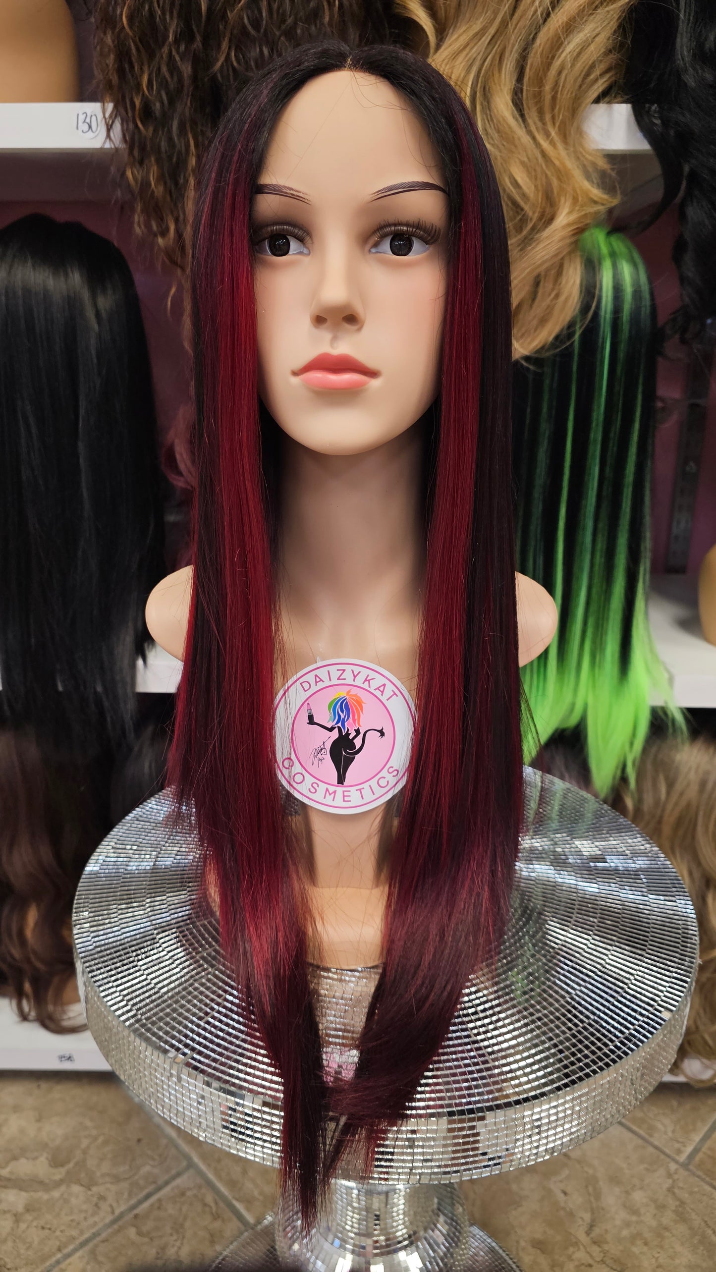 #34 Ivy-Middle Part No Lace Front Wig Human Hair Blend - 1B/BUG
