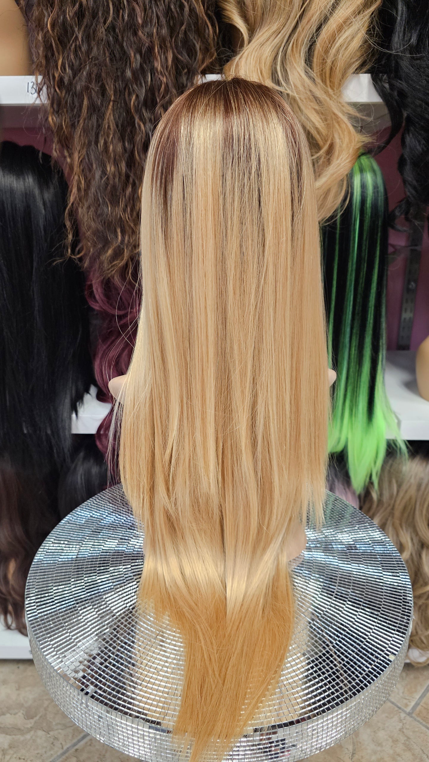 #123 Pamela  -  Deep Middle Part Lace Front Wig -  4/Blonde