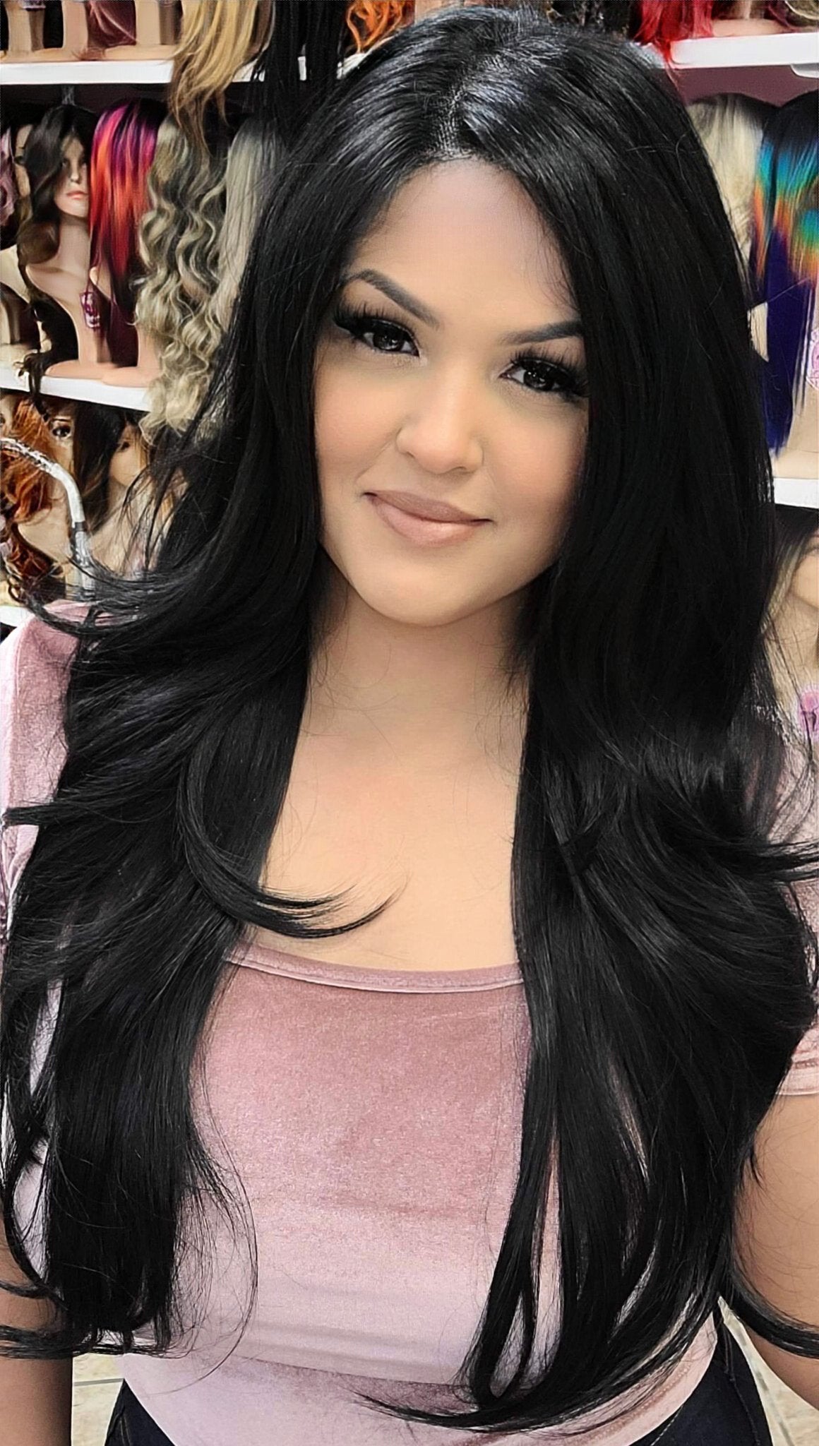 #152 Monica - 13x4 Free Part Lace Front Wig - 1B