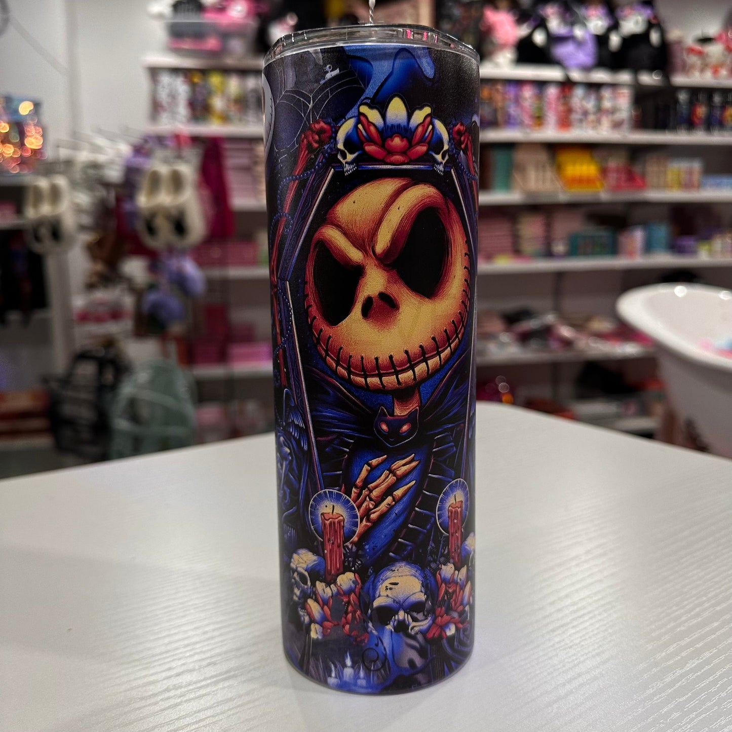 Character Tumbler Skeleton Dark Blue