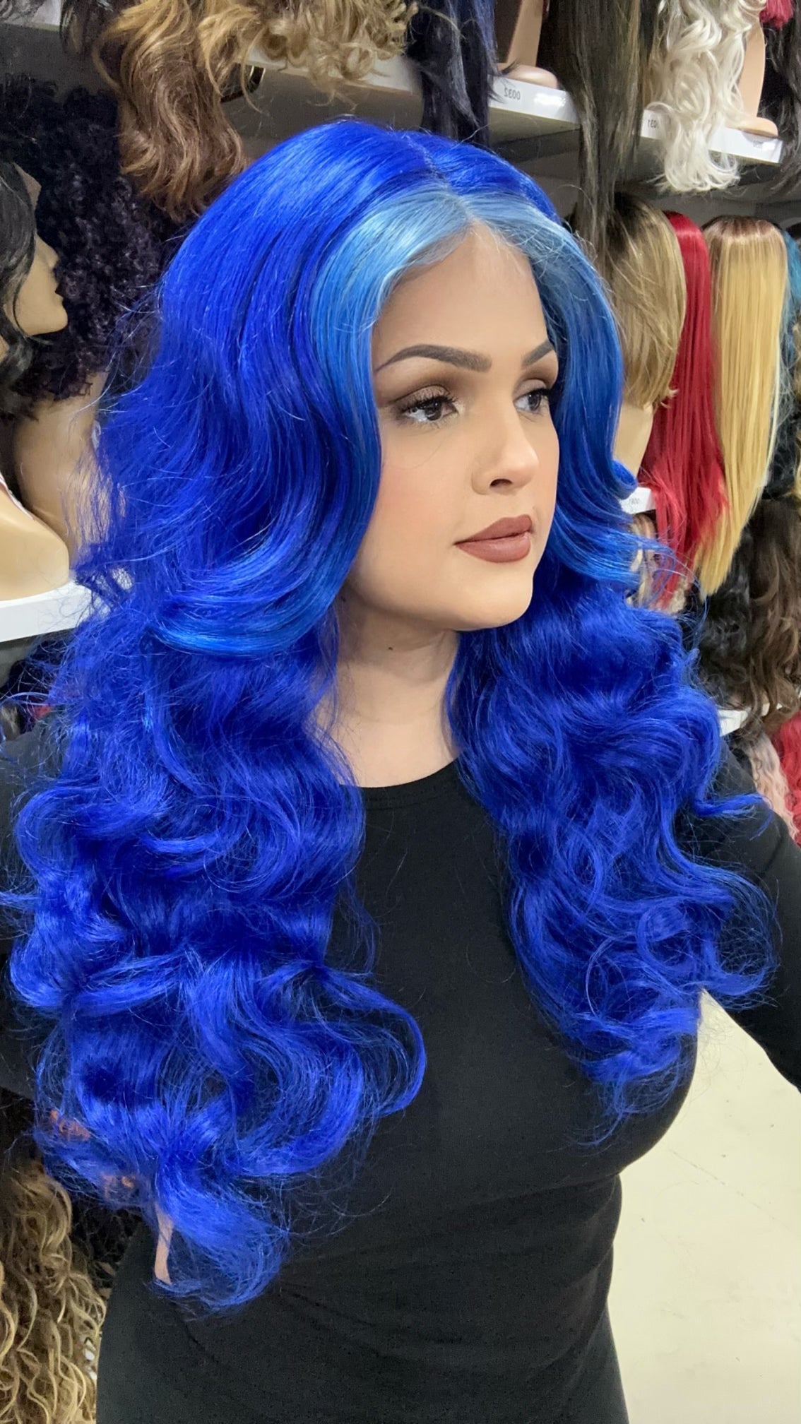 #226 Sapphire - Middle Part Lace Front Wig - BLUE
