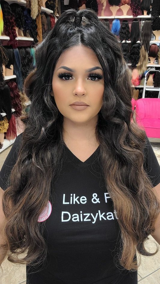 #166 Ariana - 13x2 & 360 Top Pony Lace Front Wig - Color 1B/30