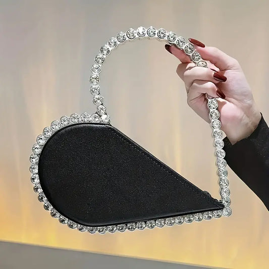 Heart Shaped Blinged Purse