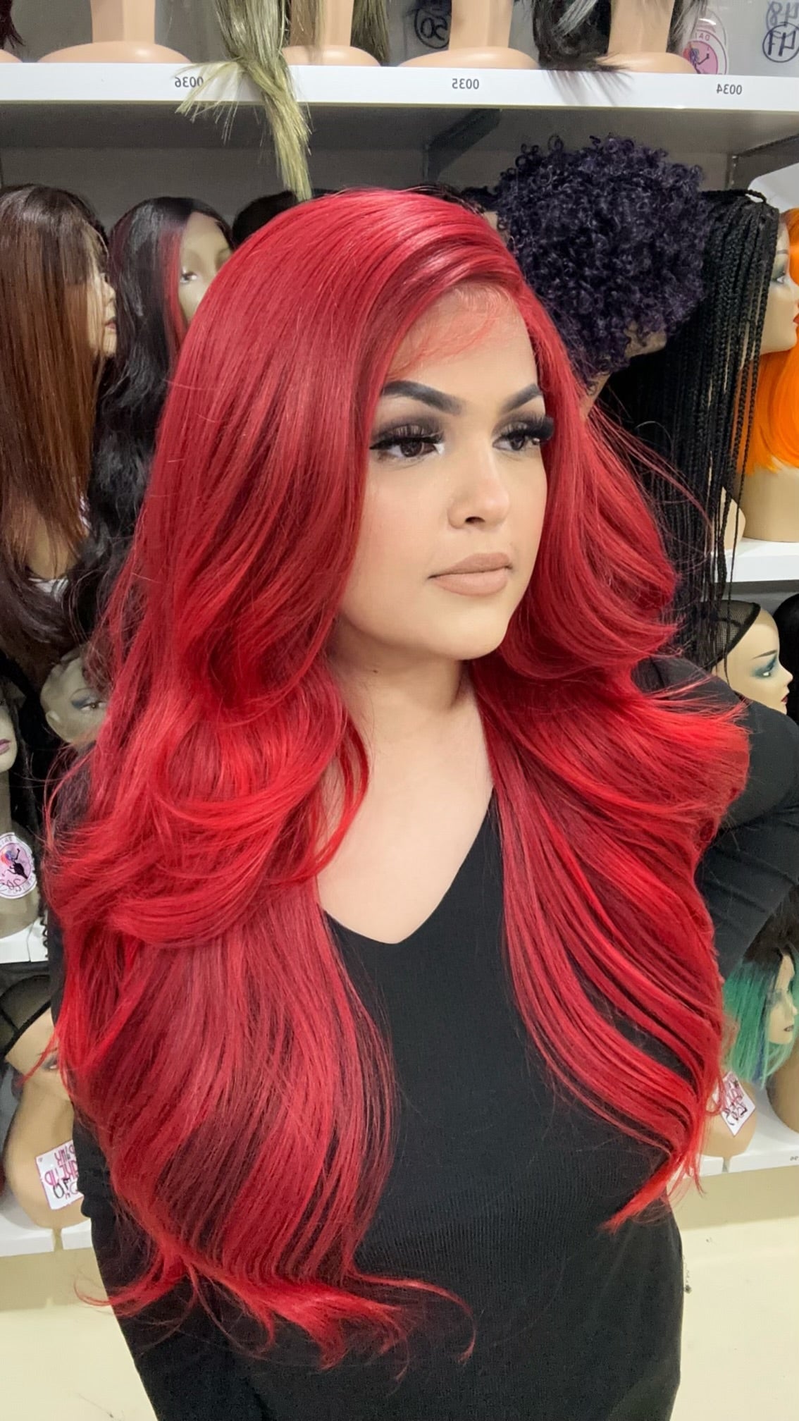 #11 Joey - 13x7 HD Full Lace Front Free Parting Wig - Color RED