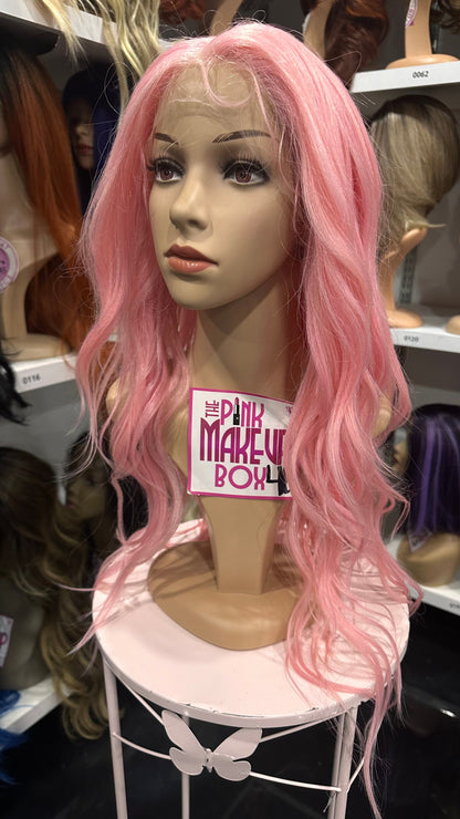 #46 Athena - Deep Middle Part Lace Front Wig - Color Pink