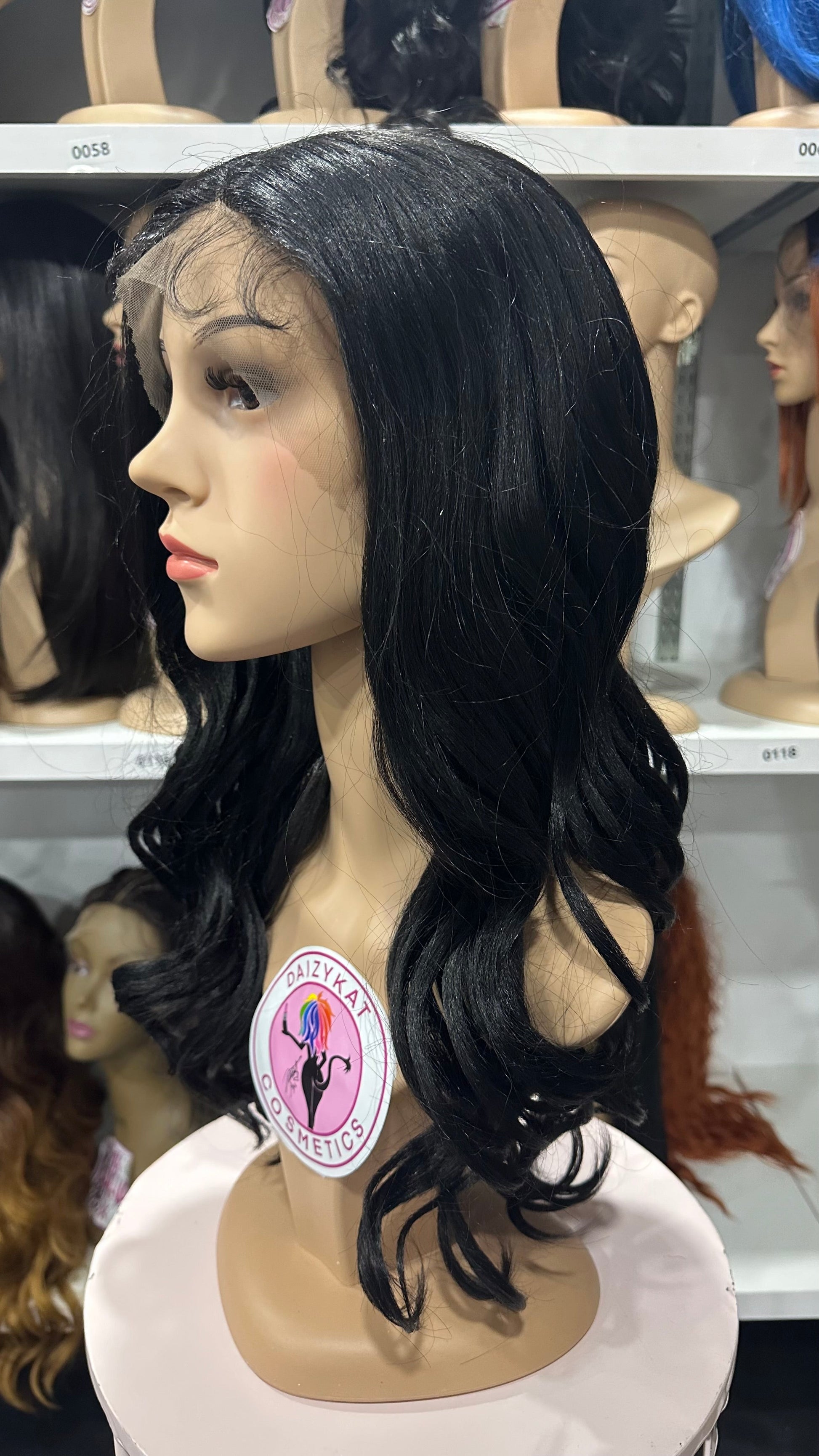 #13 Jen - Middle Parting Lace Front Wig - 1B Black - The Pink Makeup Box