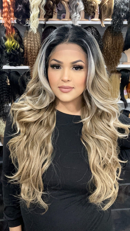 #1 Danny - 13x4 Free Part Lace Front Wig - Color Ash Blonde 26in