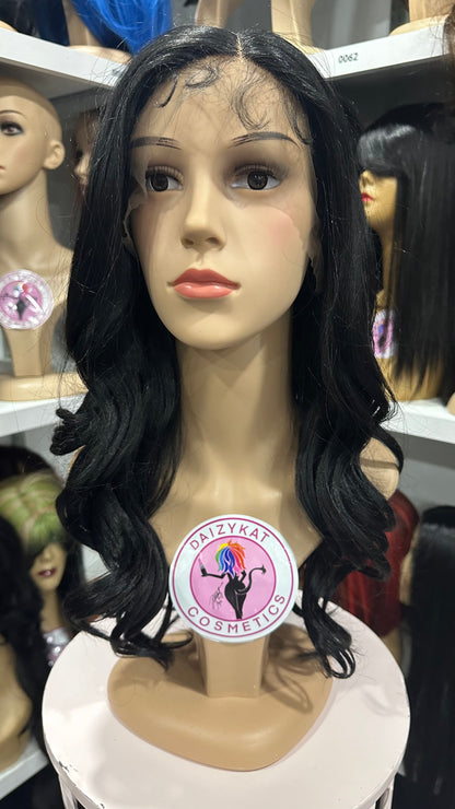 #13 Jen - Middle Parting Lace Front Wig - 1B Black - The Pink Makeup Box