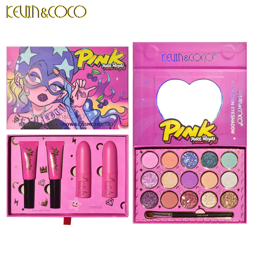 VINTAG BLUE SET - The Pink Makeup Box