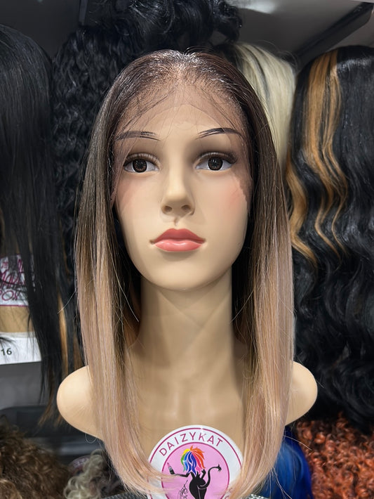 #50 Abby- 13x7 Free Part Lace Front Wig - Soft Pink 14in