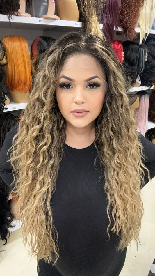 Erica - 13x4 Free Part Lace Front Wig - Honey 30in