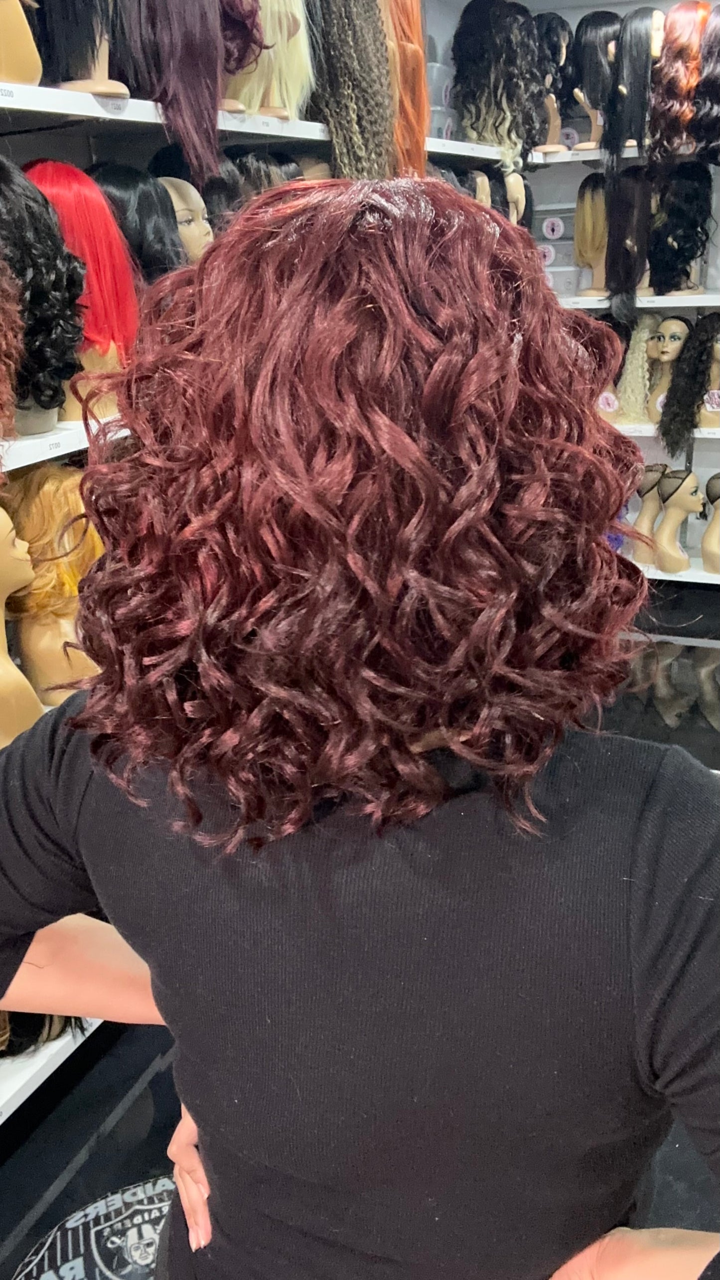 #62 Leslie - 13x4 Free Part Lace Front Wig - Color D.RED