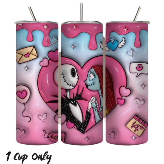 A Couple In Love Pink Tumbler - The Pink Makeup Box