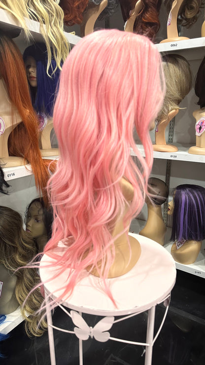 #46 Athena - Deep Middle Part Lace Front Wig - Color Pink