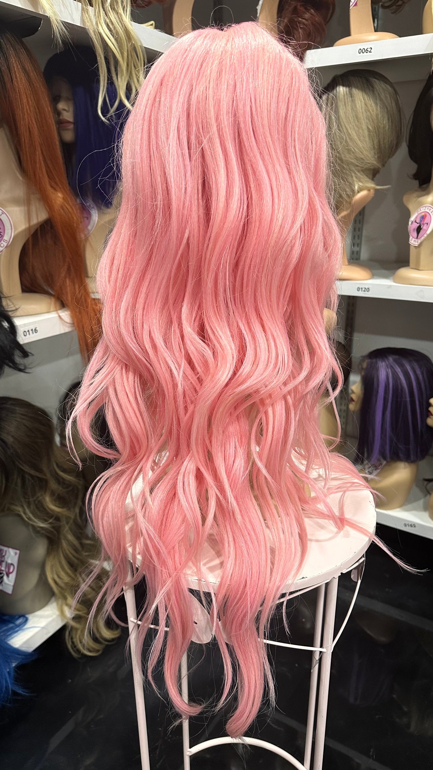 #46 Athena - Deep Middle Part Lace Front Wig - Color Pink