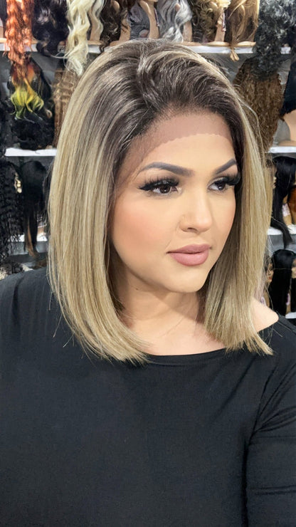 #32 Aly - 13x7 Free Part Lace Front Wig - Blonde 12in