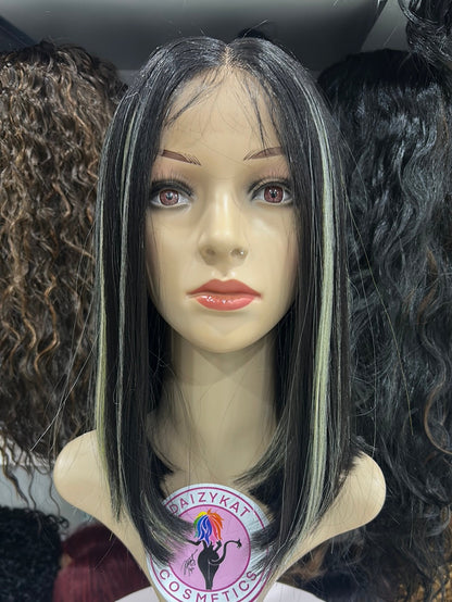 #61 Jess - Middle Part Lace Front Wig - Color 1B/613 14in