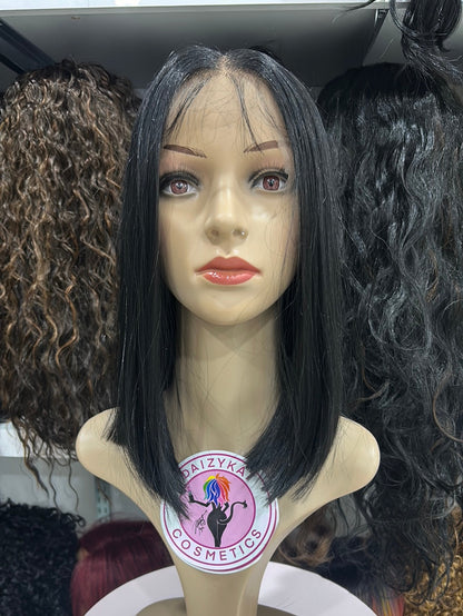 #48 Jess - Middle Part Lace Front Wig - Color 1B 14in