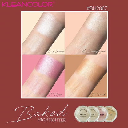 Baked Highlighter - Rose - The Pink Makeup Box