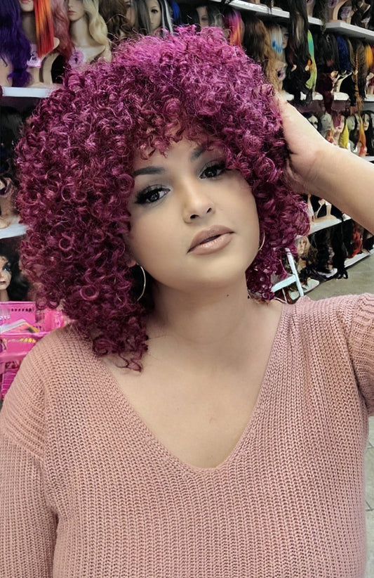 #237 Spice - Short Curly Wig - Color BERRY