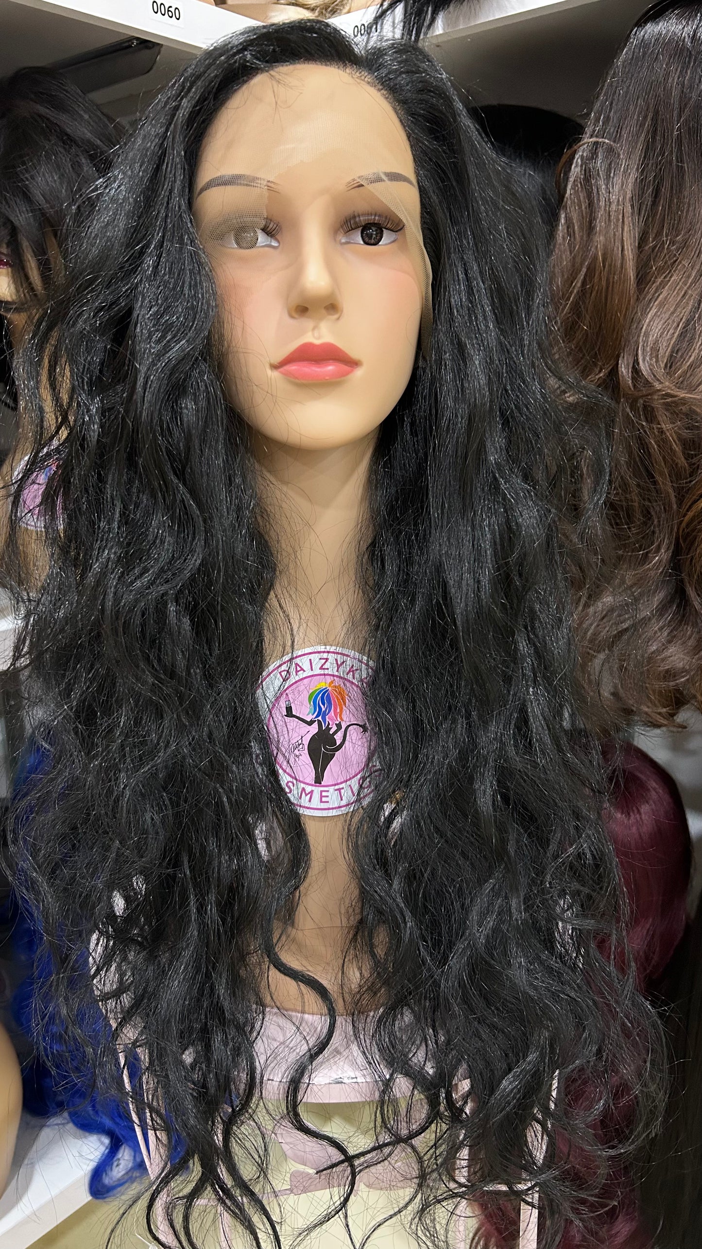 #7 Emily - 13x4 HD Full Lace Free Parting Human Hair Blend Wig- 1B
