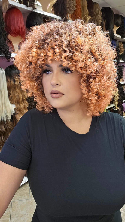 #305 Spice - Short Curly  Wig - 4/SOFT.PINK