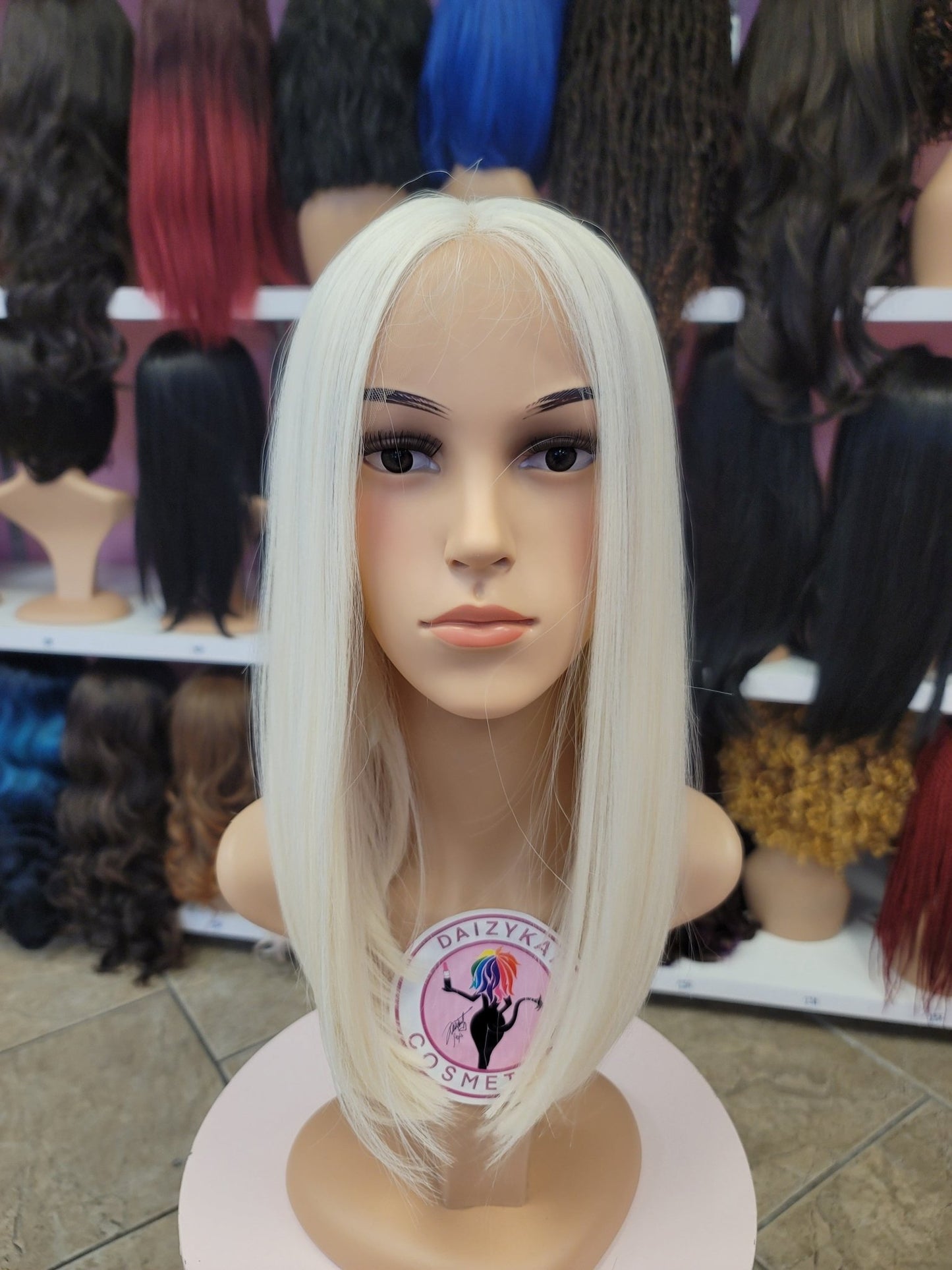 156 JACKIE - Middle Part Lace Front Wig - 613 - DaizyKat Cosmetics 156 JACKIE - Middle Part Lace Front Wig - 613 DaizyKat Cosmetics Wigs