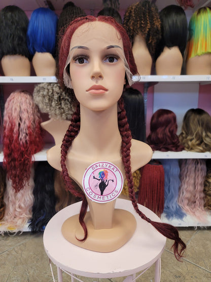 160 Cici - Braided Middle Part Lace Front Wig - R/PLUM - DaizyKat Cosmetics 160 Cici - Braided Middle Part Lace Front Wig - R/PLUM DaizyKat Cosmetics Wigs