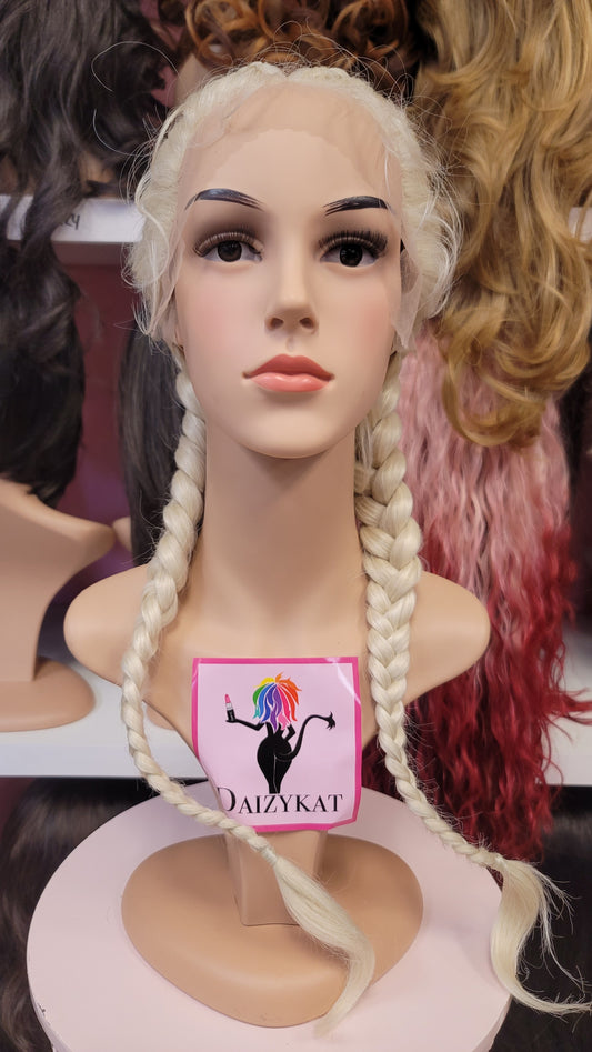 468 Cici - Braided Middle Part Lace Front Wig - 613 - DaizyKat Cosmetics 468 Cici - Braided Middle Part Lace Front Wig - 613 DaizyKat Cosmetics Wigs