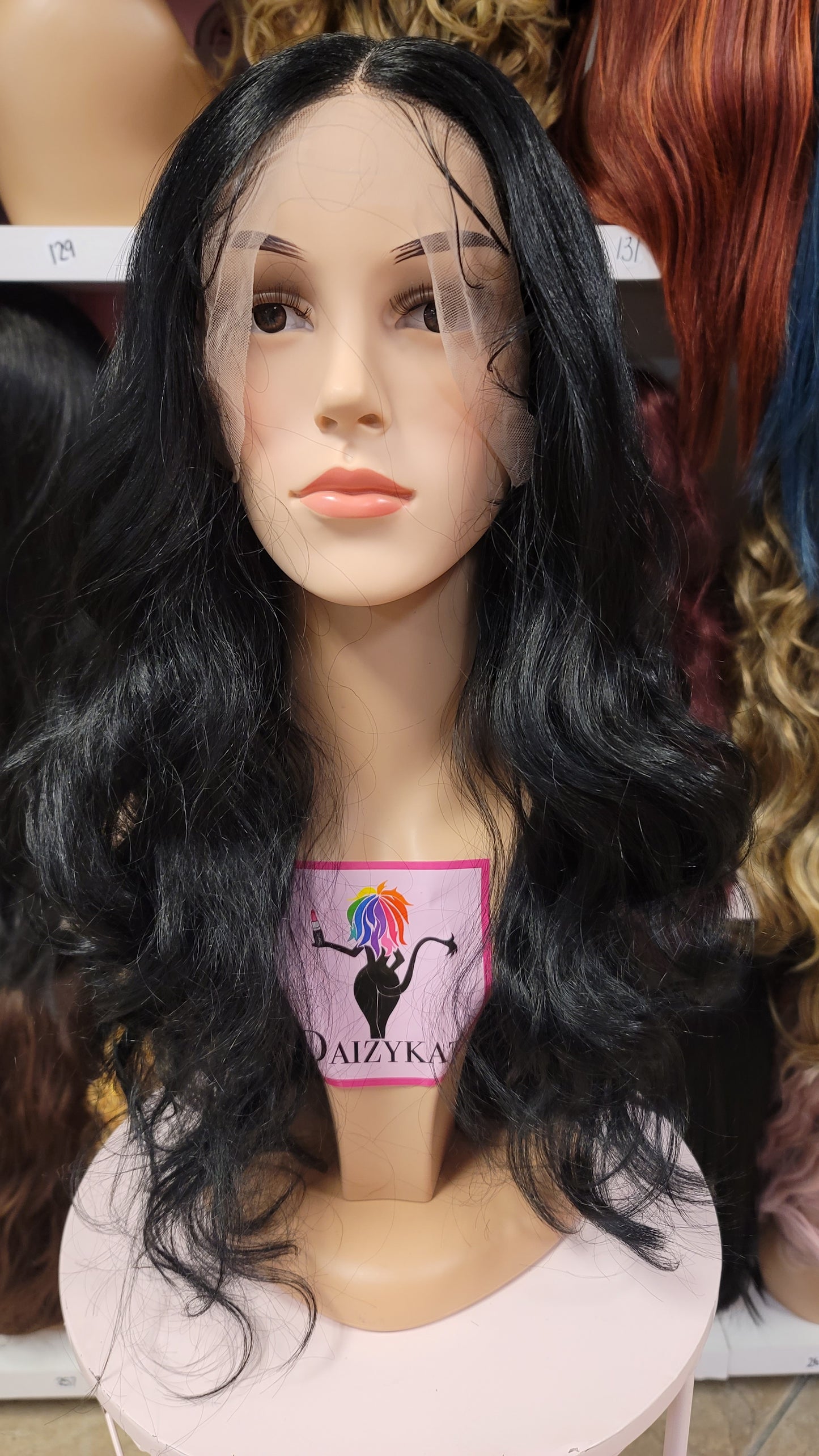 421 Katie - Middle Part Lace Front Wig - 1B - DaizyKat Cosmetics 421 Katie - Middle Part Lace Front Wig - 1B DaizyKat Cosmetics Wigs
