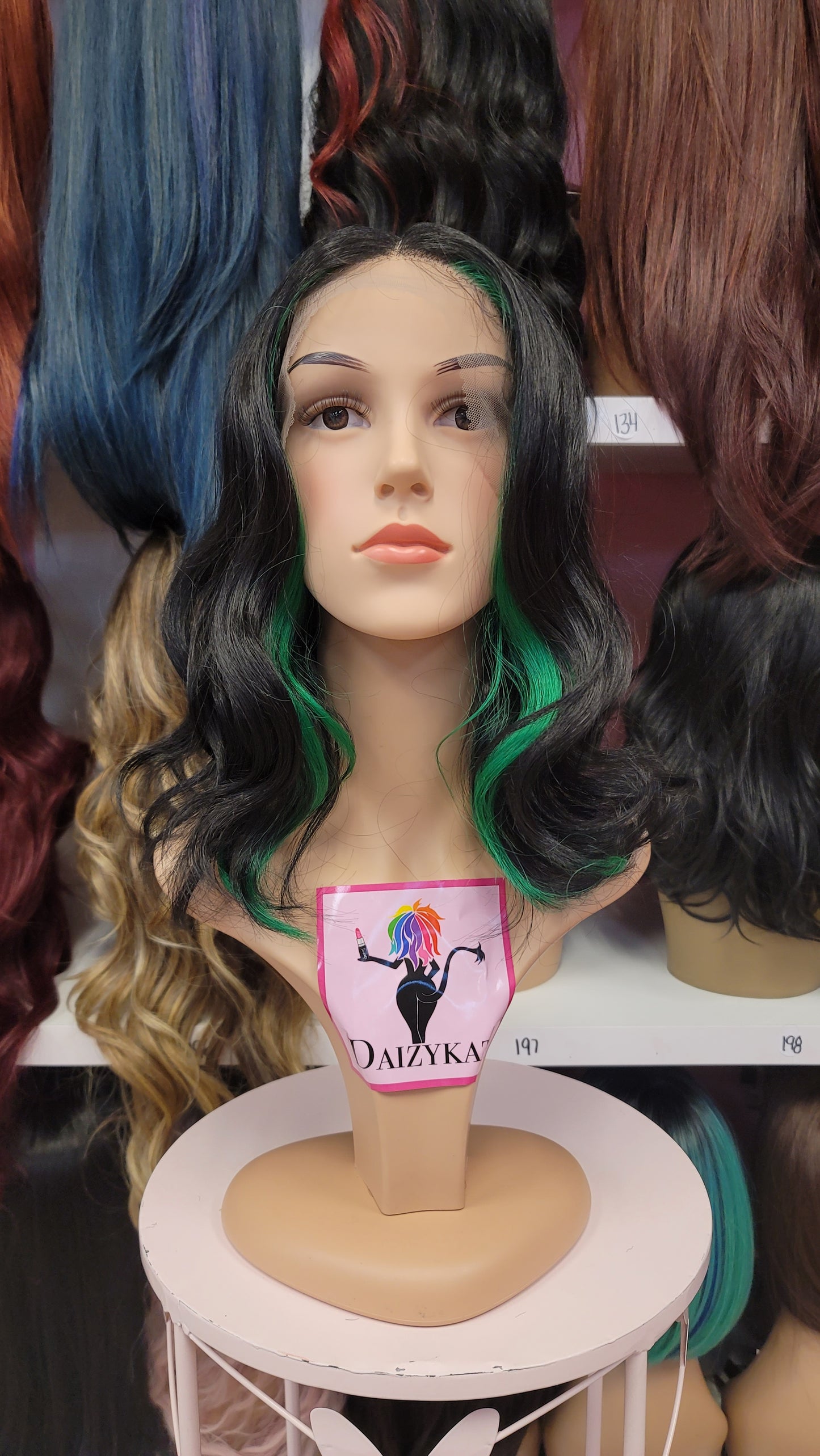 238 JADE - Middle Part Lace Front Wig - 1B/GRN - DaizyKat Cosmetics 238 JADE - Middle Part Lace Front Wig - 1B/GRN DaizyKat Cosmetics Wigs