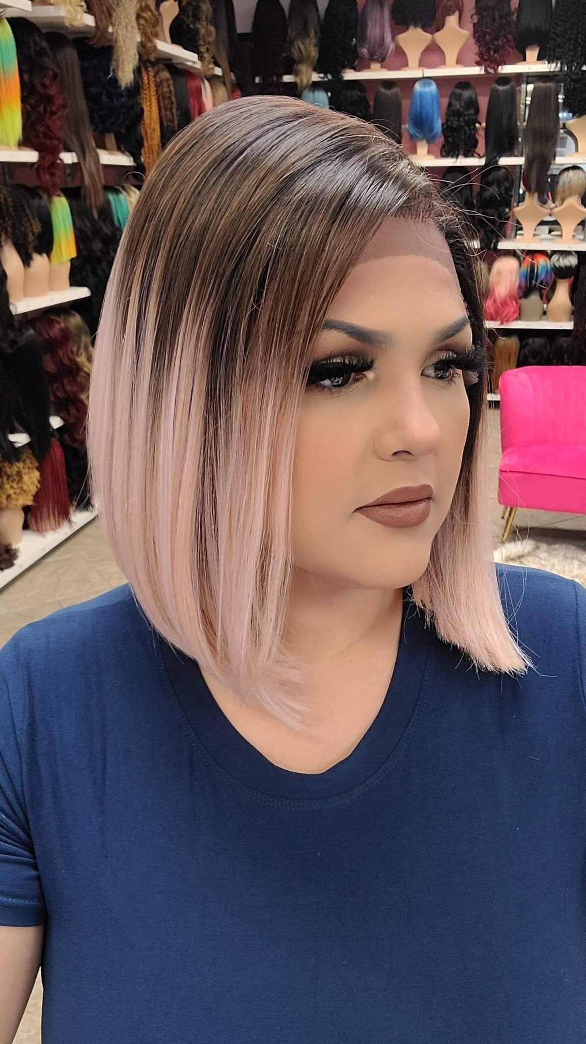 234 Tracy - 13x7 Free Part Lace Front Wig - PINK - DaizyKat Cosmetics 234 Tracy - 13x7 Free Part Lace Front Wig - PINK DaizyKat Cosmetics Wigs