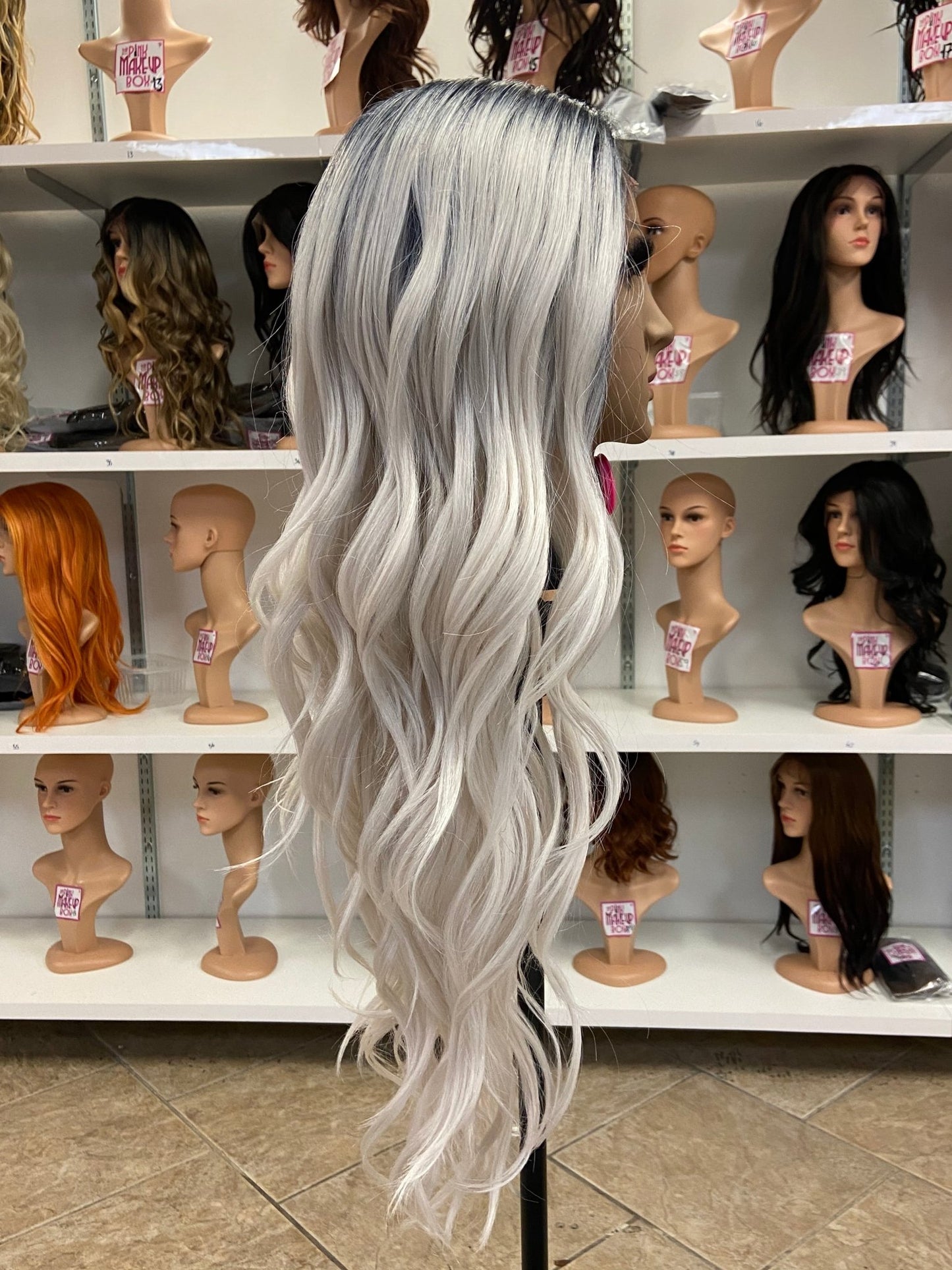 245 Nadia - Middle Part Lace Front Wig Human Hair Blend-1B.GREY - DaizyKat Cosmetics 245 Nadia - Middle Part Lace Front Wig Human Hair Blend-1B.GREY DaizyKat Cosmetics