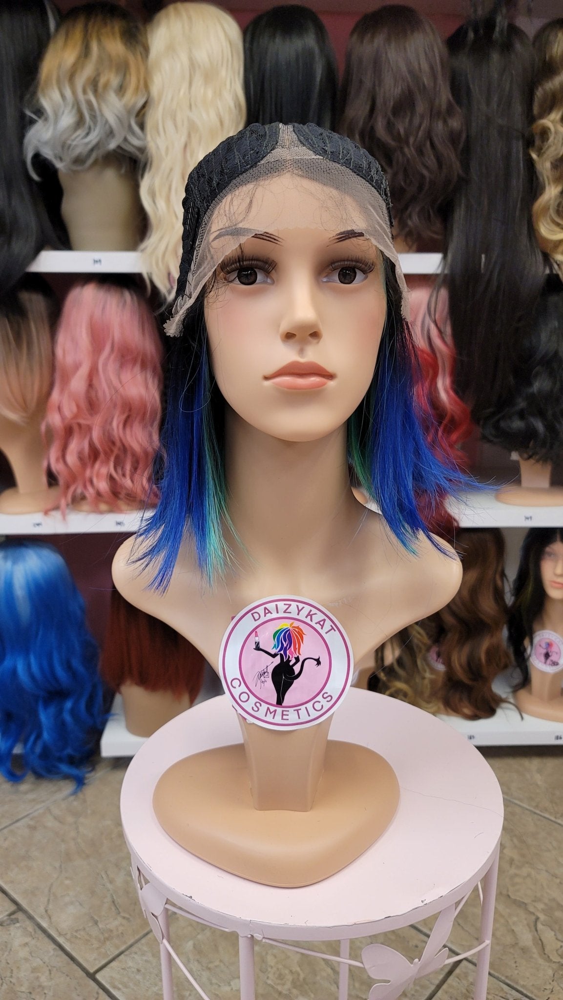 263 CHA CHA - Middle Part Lace Front Wig - 1B/BLU/GRN - DaizyKat Cosmetics 263 CHA CHA - Middle Part Lace Front Wig - 1B/BLU/GRN DaizyKat Cosmetics Wigs