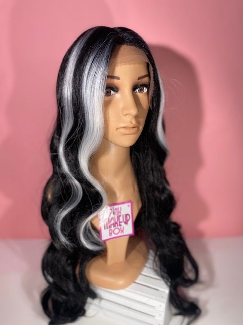 315 Rose - Middle Part Lace Front Long Wig - 1B/613 - DaizyKat Cosmetics 315 Rose - Middle Part Lace Front Long Wig - 1B/613 DaizyKat Cosmetics Wigs