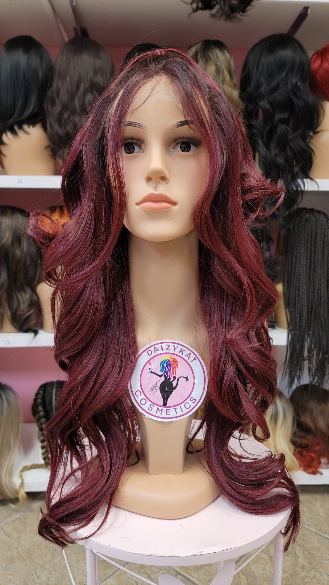 355 KEKE - 13x2 & 360 Top Pony Lace Front Wig - BLK.CHERRY - DaizyKat Cosmetics 355 KEKE - 13x2 & 360 Top Pony Lace Front Wig - BLK.CHERRY DaizyKat Cosmetics WIGS