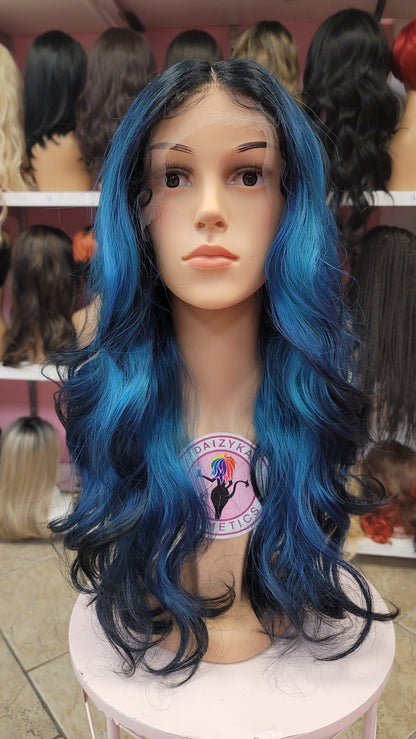 384 Jasmine - Middle Part Lace Front Wig - BLUE - DaizyKat Cosmetics 384 Jasmine - Middle Part Lace Front Wig - BLUE DaizyKat Cosmetics Wigs