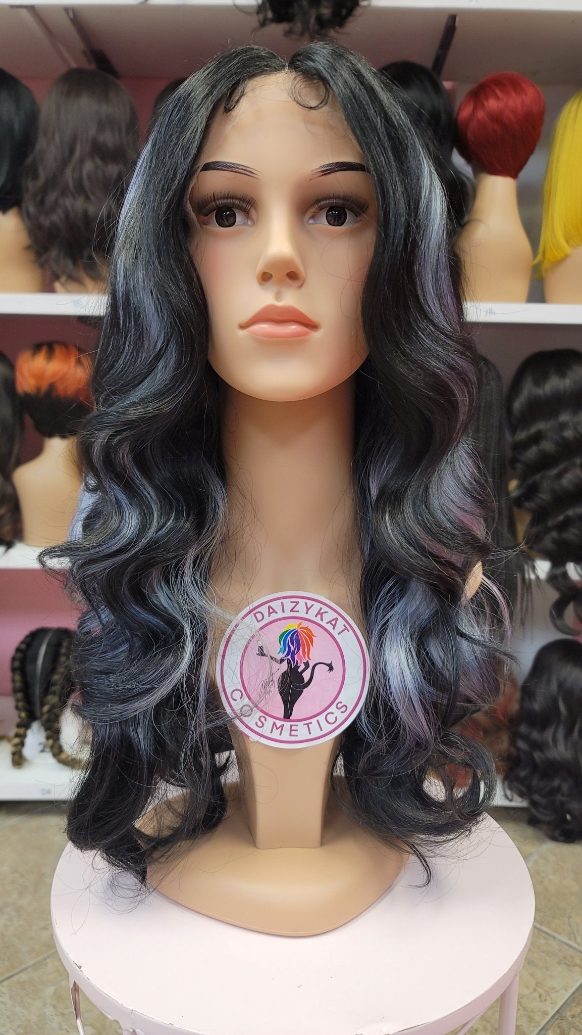 392 Jasmine - Middle Part Lace Front Wig - 1B/GREY - DaizyKat Cosmetics 392 Jasmine - Middle Part Lace Front Wig - 1B/GREY DaizyKat Cosmetics Wigs