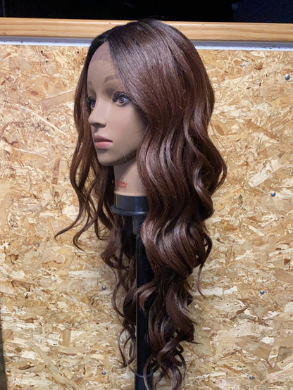 393 Nadia- Middle Part Lace Front Wig Human Hair Blend--1B/3033 - DaizyKat Cosmetics 393 Nadia- Middle Part Lace Front Wig Human Hair Blend--1B/3033 DaizyKat Cosmetics