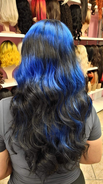 62 Claire- Middle Part Lace front Wig - 1B/BLUE - DaizyKat Cosmetics 62 Claire- Middle Part Lace front Wig - 1B/BLUE DaizyKat Cosmetics Wigs