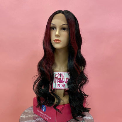 70 Rose - 24” Middle Part Lace Front Long Wig - 1B/BUG - DaizyKat Cosmetics 70 Rose - 24” Middle Part Lace Front Long Wig - 1B/BUG DaizyKat Cosmetics Wigs
