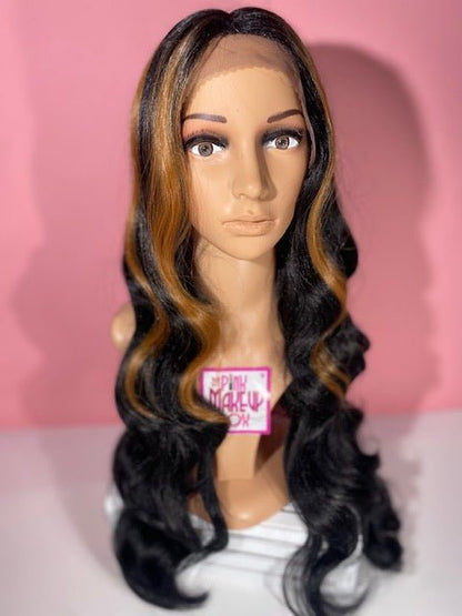 76 Rose - Middle Part Lace Front Long Wig - 1B/27 - DaizyKat Cosmetics 76 Rose - Middle Part Lace Front Long Wig - 1B/27 DaizyKat Cosmetics Wigs