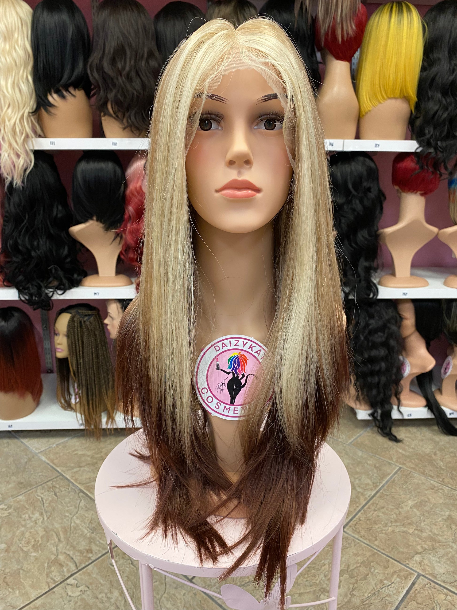 Alex - Middle Part Lace Front Wig - 613/BLONDE/BROWN - DaizyKat Cosmetics Alex - Middle Part Lace Front Wig - 613/BLONDE/BROWN DaizyKat Cosmetics Wigs
