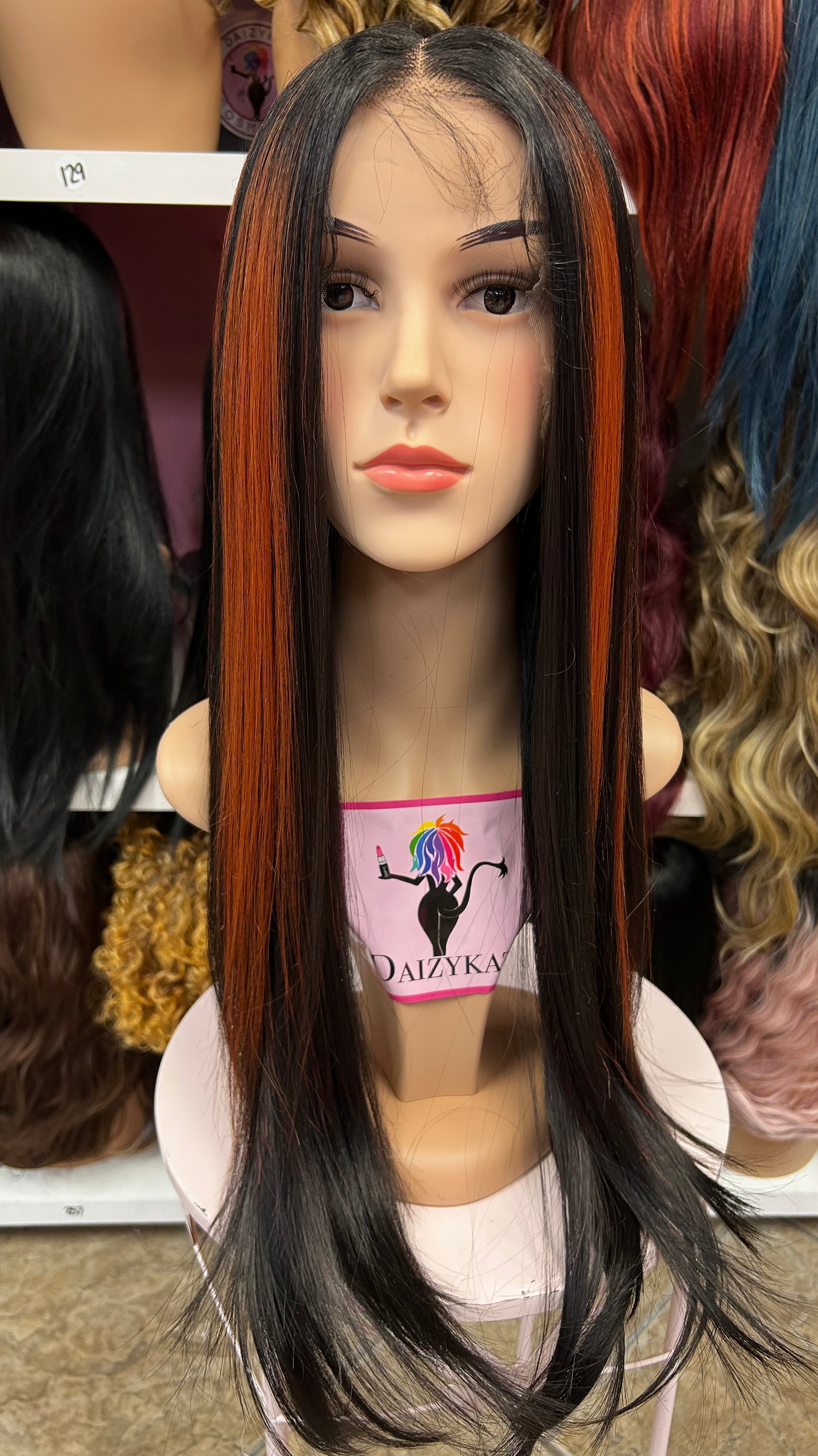 445 Alexa- Middle Part Lace Front Wig - 1B/350 - DaizyKat Cosmetics 445 Alexa- Middle Part Lace Front Wig - 1B/350 DaizyKat Cosmetics Wigs
