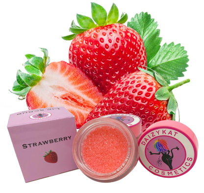 Strawberry Lip Scrub - DaizyKat Cosmetics Strawberry Lip Scrub DaizyKat Cosmetics Lip Scrub